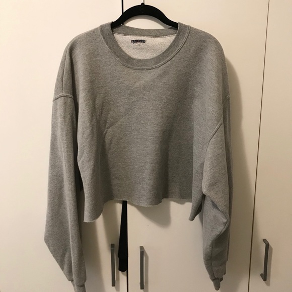 Grey cropped sweater from Urban Outfitters